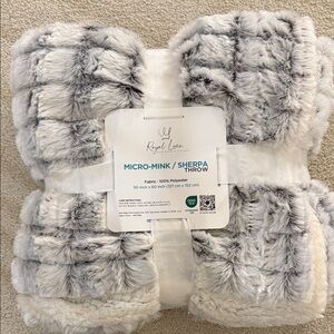 NWT Royal Luxe Micro-Mink/Sherpa Throw
